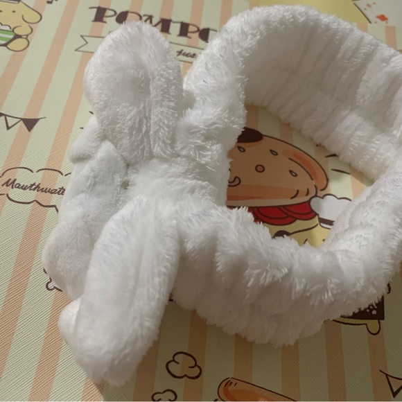 White Cinnamoroll Bow Design Soft Stretchy Spa Headband - Picture 5 of 12